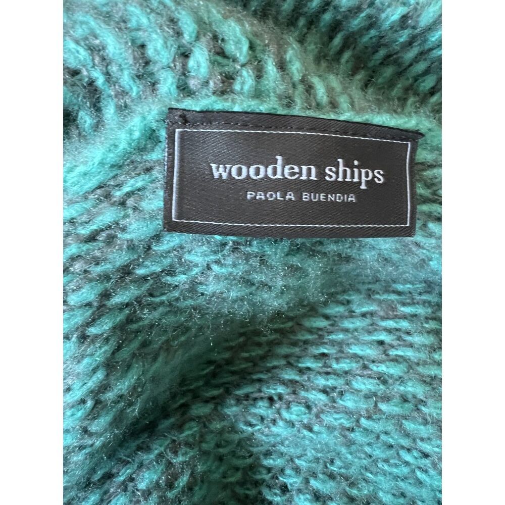 Wooden Ships Grey and Green Cardigan size S/M - Picture 5 of 5
